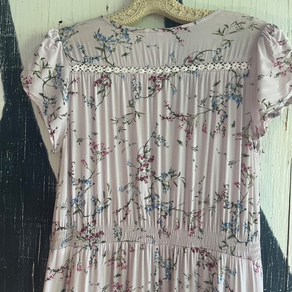 JAASE  Lilac Pink Floral Button Front Maxi Dress SZ: M/L - Picture 14 of 15